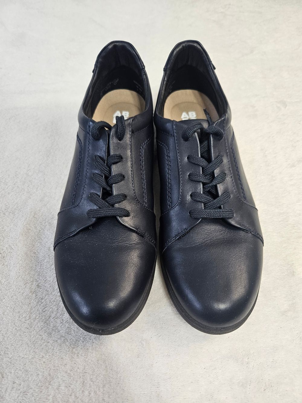 Hotter Men's ABEO Black Leather Casual Lace-Up Sneakers